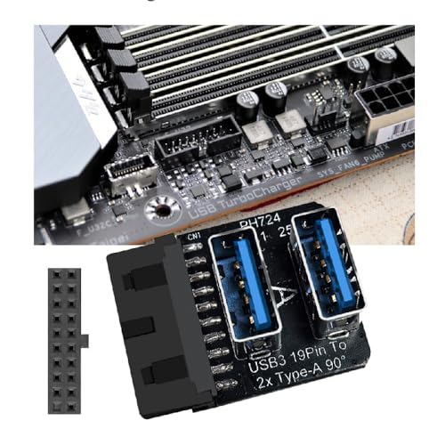 Adaptador USB 3.0 19/20pin a USB 3.0 Tipo-A miniatura 6