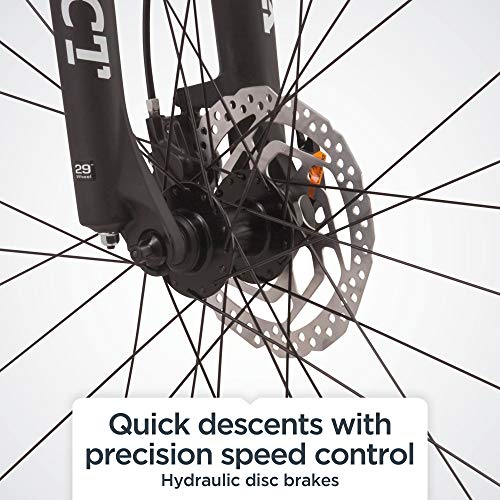 Schwinn Moab 3 Adult Mountain Bike, Mens Small Aluminum Frame, 24 Speeds, 29-Inch Wheels, Hydraulic Disc Brakes, Black #TOP4