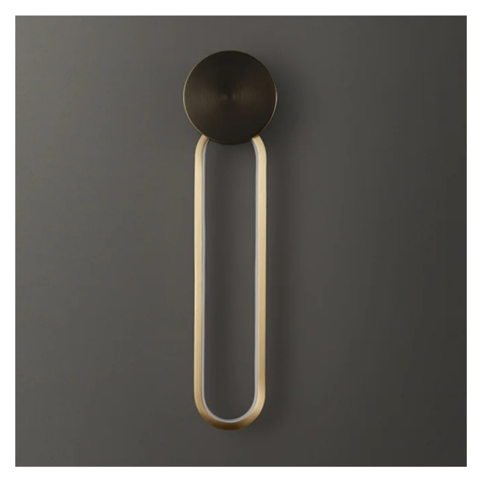 ASerZenith Modern Black Gold Brass Wall Lamp Led 3 Colors Copper Beside Wall Light Simple Creative Decor Home Living Room Wall Sconces(Black-D12Cm*H48Cm)