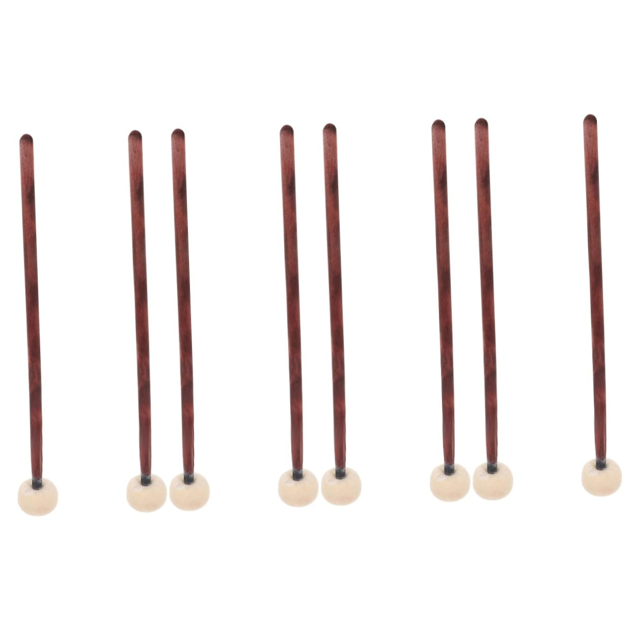 ifundom 8pezzi Bacchette Per Batteria Legno Con Testa Feltro Mazze Per Tuning Professionale e Iniziale Strumenti Musicali Per Percussioni Manico Legno Elegante e Comodo