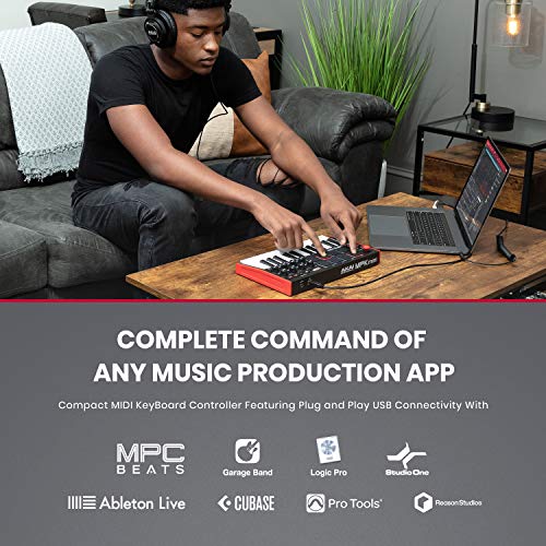 Akai MPK Mini MK3 MIDI Keyboard Controller + MAudio SP2 Sustain Pedal