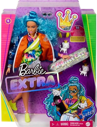 Barbie Extra Muñeca Curvy con 2 Gatitos y Accesorios miniatura 6