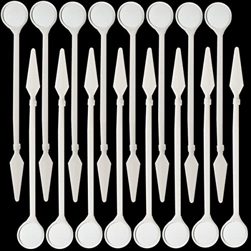 NSBELL 100PCS Disposable Dental Mirror Exam Mouth Mirrors with Handle End Spatula Mixing Stick Oral Teeth Mirror Plastic Dental Instrument Tools Dental Mouth Oral Teeth Mirrors - Thumbnail 5