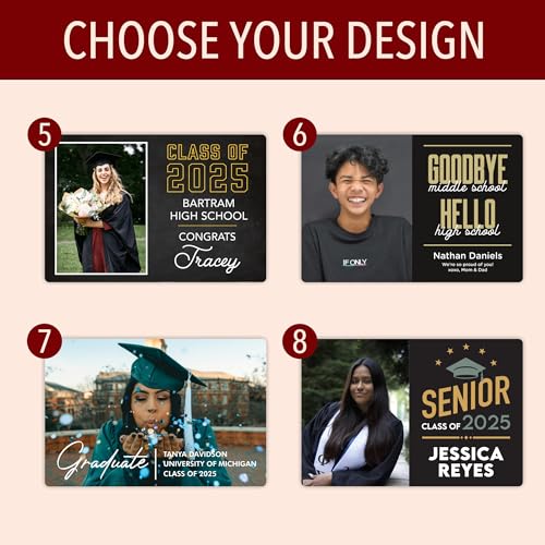 Imanes decorativos personalizados para graduación 25 piezas miniatura 6
