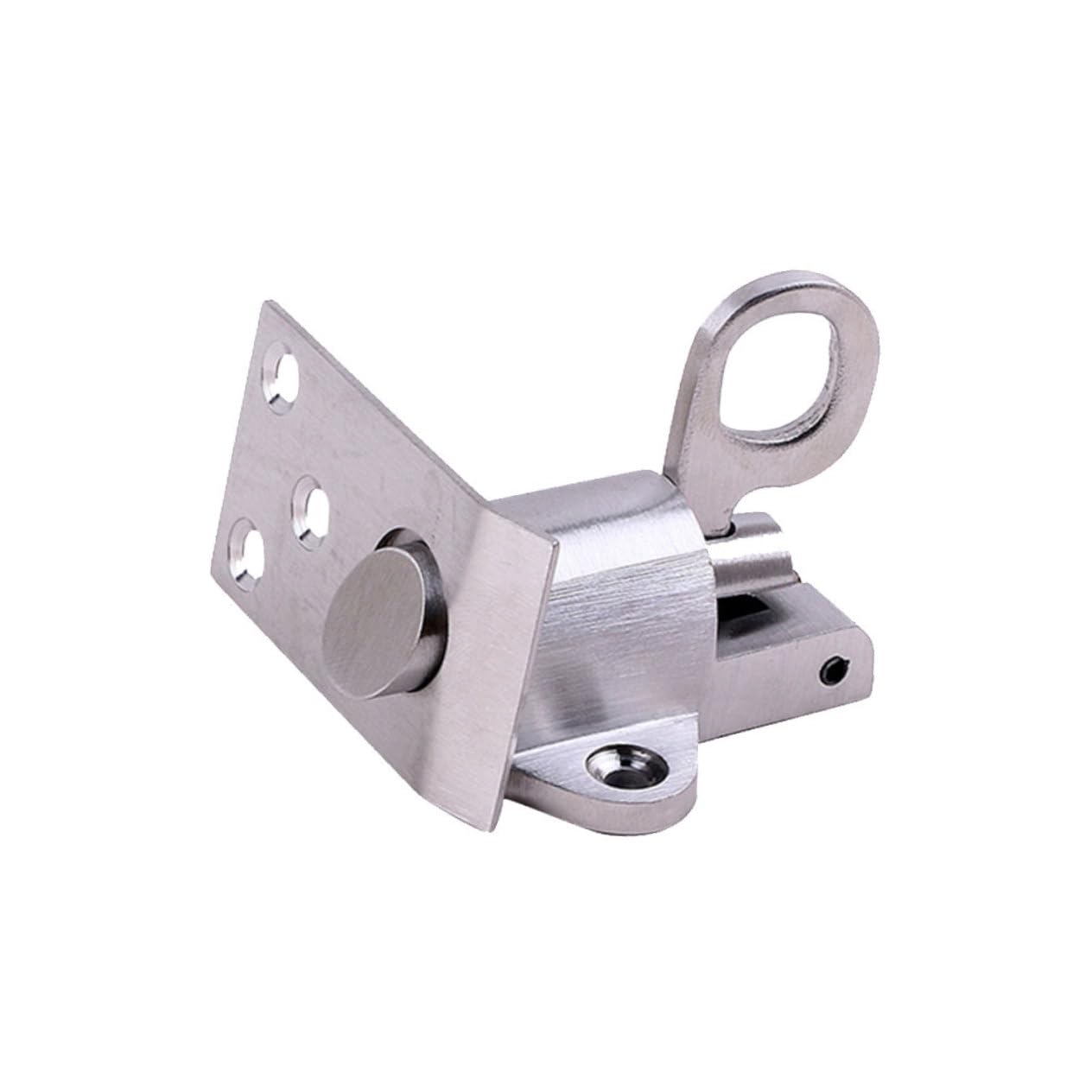 Mipcase 2 Pezzi bullone di sicurezza della porta acciaio inox serratura door lock bullone della molla della porta catenaccio della porta blocco di sicurezza delle porte Silver