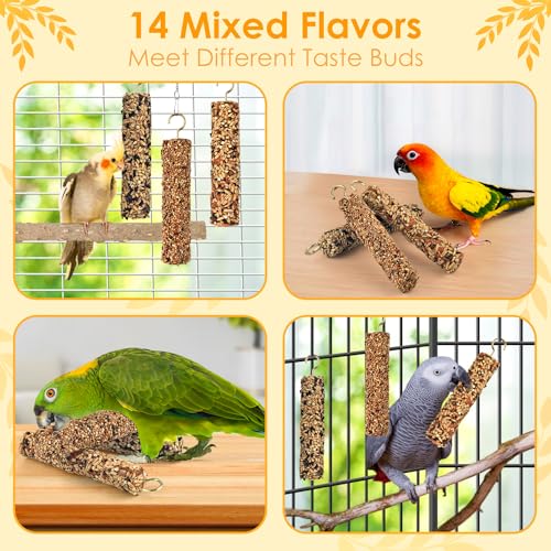 Katumo PET0150 Bird Treats Parrot Crunch Sticks Parakeet Grains Mixed Treats Cockatiel Snacks Budgie Food Sticks thumb #5