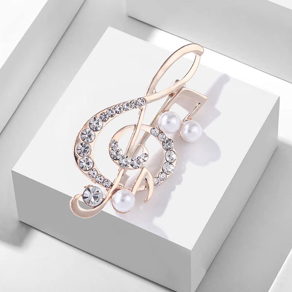 Spilla per Donna Design gradevole Spille Popolari Spilla con Nota Musicale Spilla con Perla Accessori Decorazione per Abiti Regali per Donna Adorabile qualità e