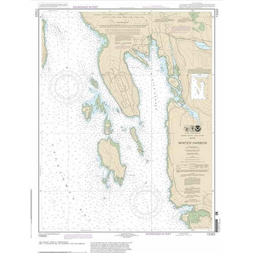 Paradise Cay Publicatoins, Inc. Historical NOAA Chart 13322: Winter Harbor - Print on Demand - Historic Version or Updated NCC