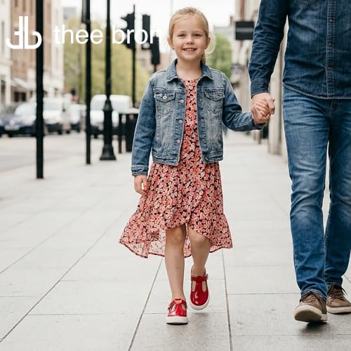 THEE BRON Toddler Girls Casual Sneakers Stylish Comfy T-Strap Everyday Shoes - Image 2
