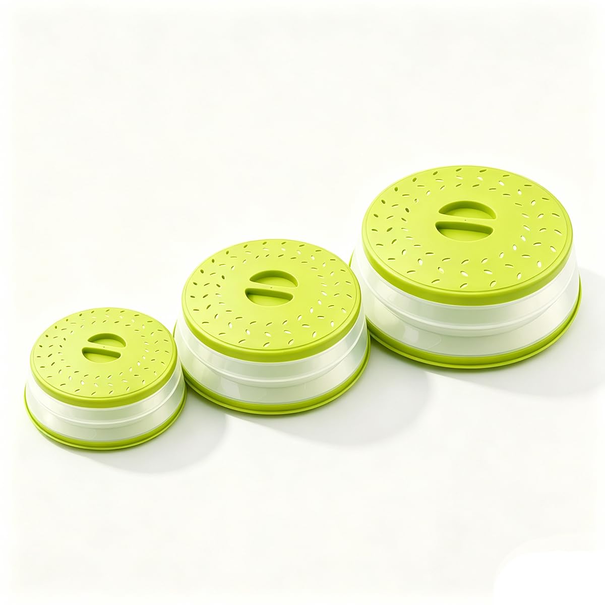 Collapsible Microwave Splatter Cover(yellow, Set of 3)