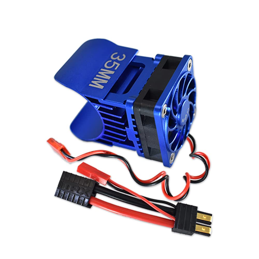 GPM do TRAXXAS TRX-4 82056-4 radiator ze stopu aluminium 35 mm + zestaw wentylatora chłodzącego