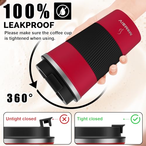 Image of MOMSIV 17oz Travel Mug, Insulated Coffee Cup with Leakproof Lid, Vacuum Stainless Steel Double Walled Reusable Tumbler for Hot and Cold Water Coffee and Tea In Travel and Car