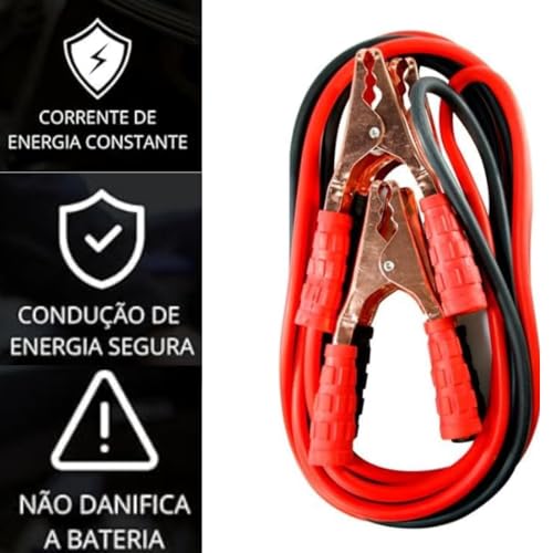 Cabo Bateria Chupeta Automotivo 1200 AMP Carro Moto Caminhão