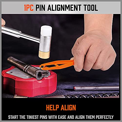 Horusdy 22-Pieces Punch Set Punch Made Of Solid Material, Including Steel Punch And Hammer With Steel For Maintenance #TOP6