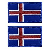 ShowPlus Iceland is Flag Military Embroidered Tactical Patch Morale Shoulder Applique
