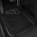 CAR PASS Waterproof Universal Fit Car Floor Mats, Faux Leather Car Carpet Mats, Black Car Mats with Anti-Slip Nibbs Backing & Driver Heel Pad Fit for SUV,Vans,sedans, Trucks,Set of 4pcs(All Black)