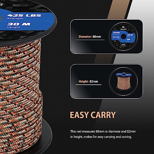 Abma Cord Paracord 425 lbs 3mm 100% Nylon 30M - Treestand, Military-treestand, 30 Meters - Image 2