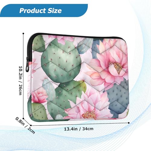 Funda para portátil de 13-14 pulgadas con diseño floral y tejido impermeable miniatura 3