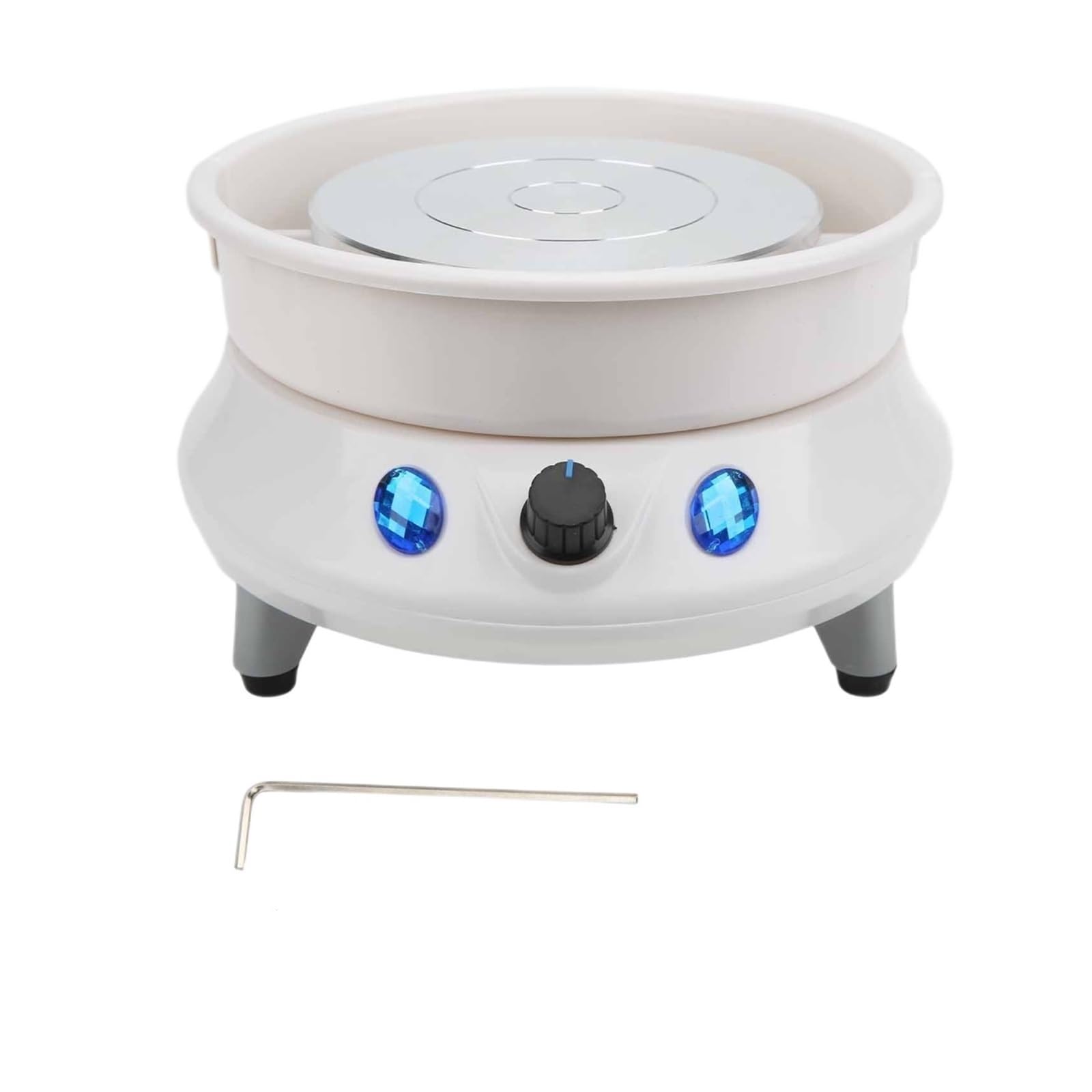 Elektryczne Koło Garncarskie Humanistyczny Design Kompaktowa Konstrukcja Miniaturowe 200 Obr./min Do Sklepu Z Ceramiką Obraca Się Stabilne Płynnie