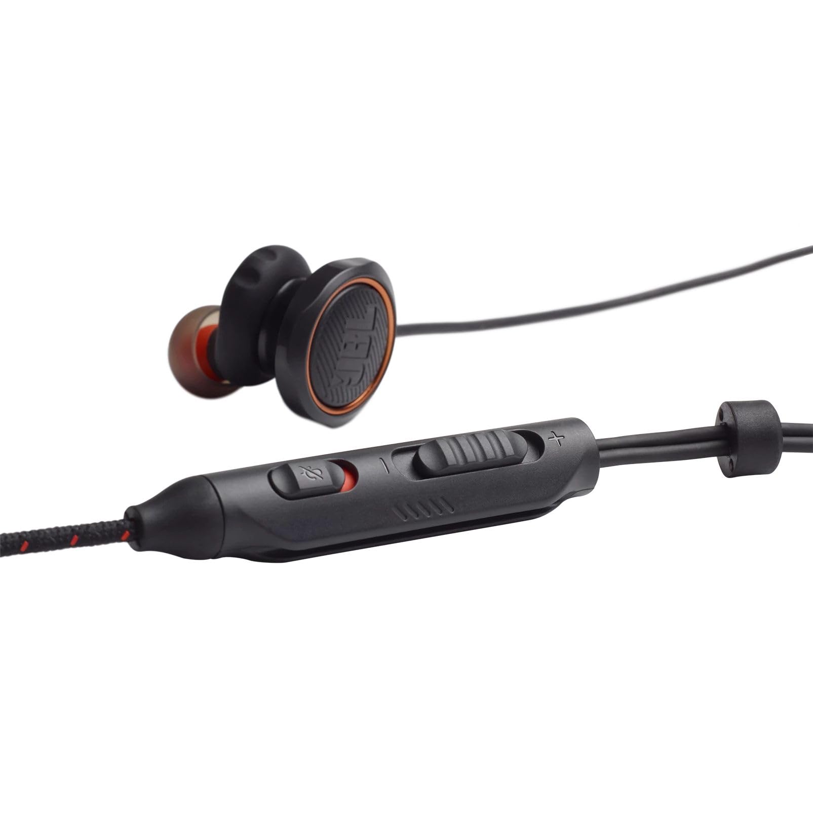 JBL Quantum 50 Auricolari Gaming In-Ear con Cavo, Headset Cuffie da gioco con Microfono su Cavo, compatibilità Multipiattaforma PC e Console, Nero