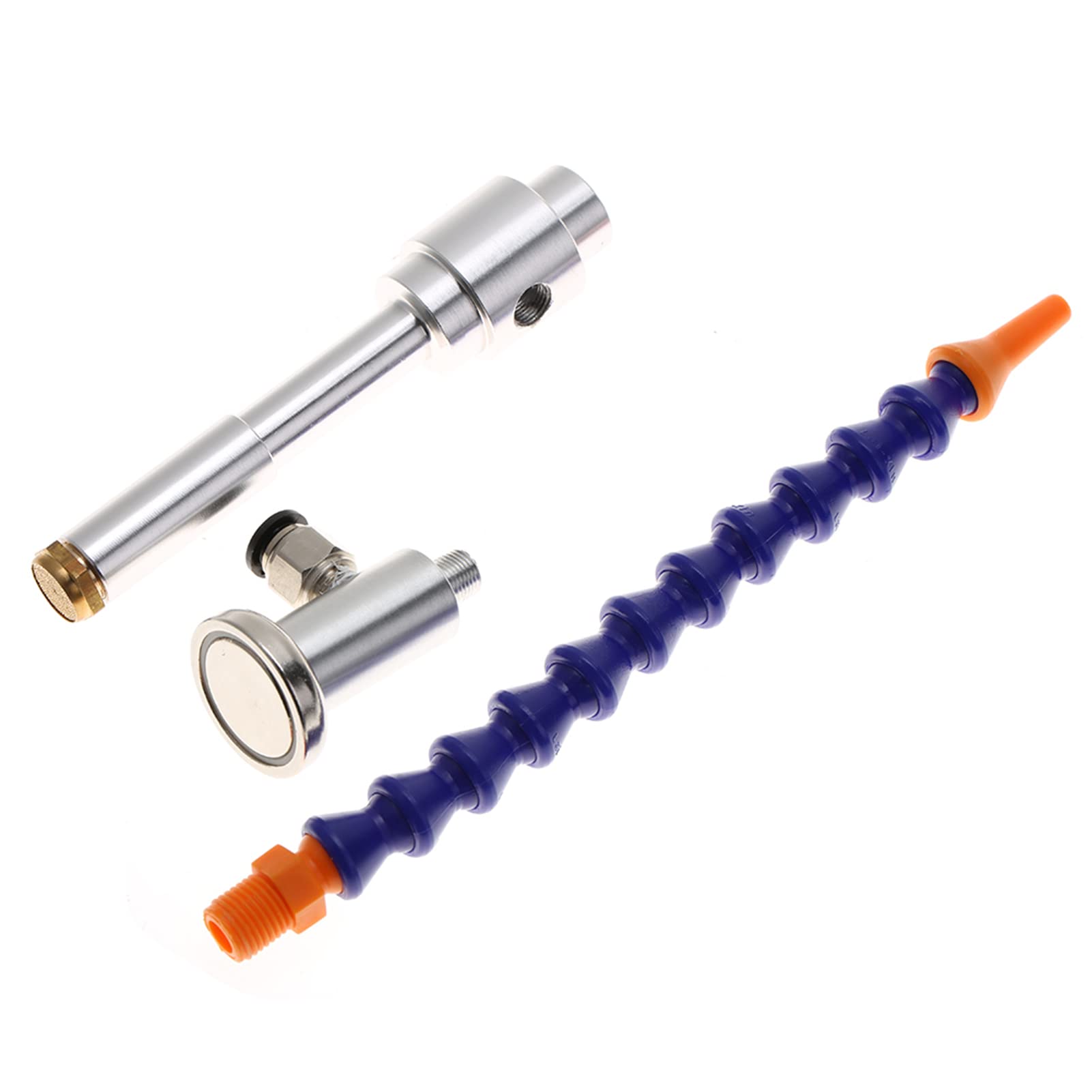 Pistola Ad Aria D'aria Fredda 130 mm: Macchina per Flusso D'aria di Raffreddamento a Secco Efficiente per Processi Meccanici (08 Micro) (08 Micro + Base magnetica)