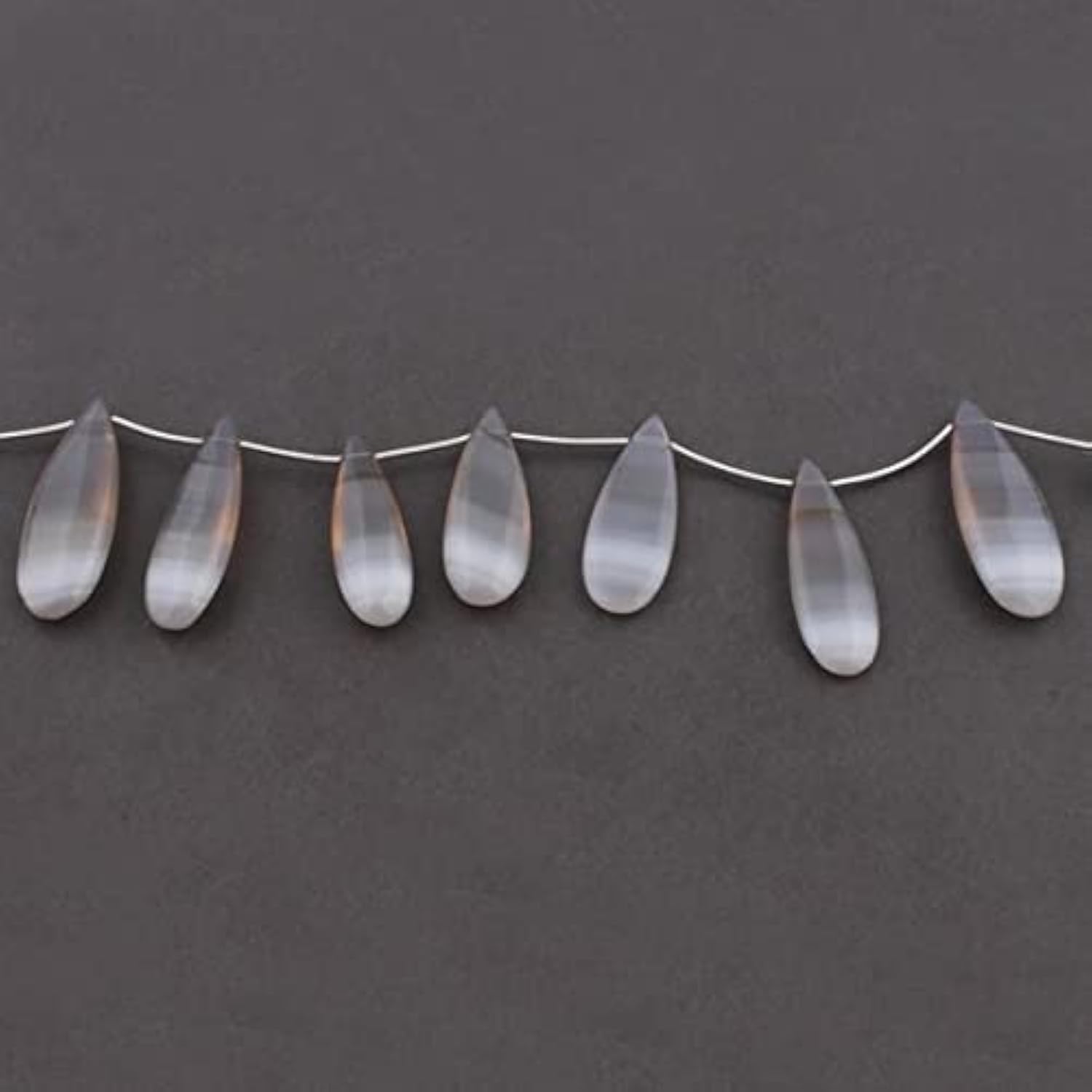 Chalcedony Faceted Pear Drop : des pierres calibrées sans défaut pour vos finitions de bijoux