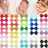 CÉLLOT 40 Colors Baby Bow Headbands 2.75' Hair Bows Super Soft Nylon Headbands for Baby Girls Infants preemie and Newborn Kids Hair Accessories