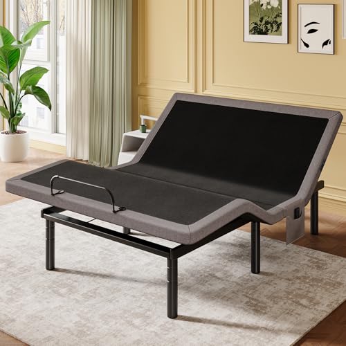 Amada Adjustable Bed Frame Queen Size, Zero-Clearance and Zero...