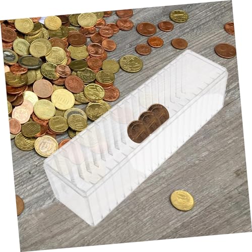 Caja transparente para 20 monedas de plástico Lurrose miniatura 6