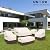 UNARK Patio 3-Seater Sofa Cover, 3 Seater Outdoor Couch Cover Waterproof Couch Covers Fits up to 79W x 37D x 35H Inches, Waterproof Heavy Duty Patio Furniture Covers, Beige and Brown