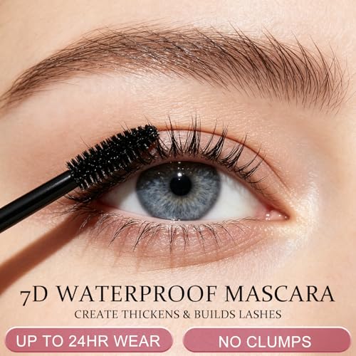 Image of 7D Waterproof Mascara, Long Lasting Buildable Volume Natural Curling Lashes,Smudge-Proof, 7D Waterproof Volume Mascara,Thickening Eye Makeup for Defined Curl (3pcs)