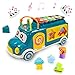 Produktbild Glockenspiel Xylophone Musikinstrumente Spielzeug - Baby Percussion Spielzeug Nachziehspielzeug Musikspielzeug mit Form Farberkennung Sortierfunktion für 12 Monate bis Baby Jungen Mädchen Kleinkinder