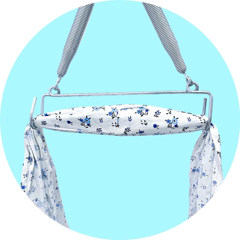 Image of Zivara Baby Cradle Spring | Jhula Spring | Capacity Up to 20 Kg | Stainless Steel | Suitable for Newborns (Infants) up to 4 Years | Silver (White) | Dimensions: 20 x 5 x 8.65 Centimeters