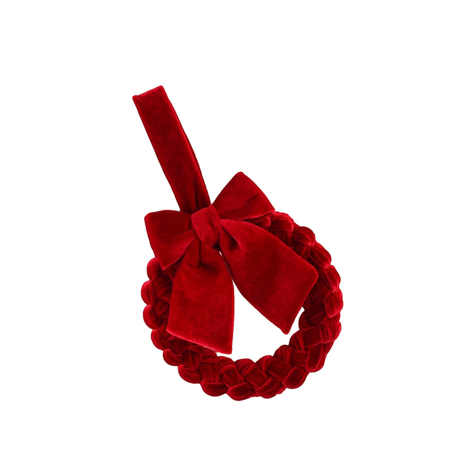 Mekalero Christmas Wreath Features Flocking Detail for Festival Window Display Hanging Decoration