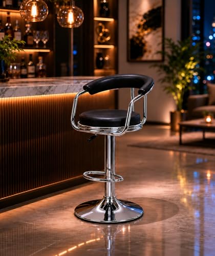 Image of NGFC Leather Office Chair for || Swivel Office Chair || Adjustable Task Chair with Rolling Wheels for Medical Kitchen Doctor (Magma-Black).