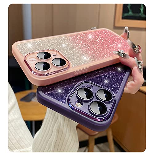 Housse antichoc iPhone 11 violette pailletée pour style - 4