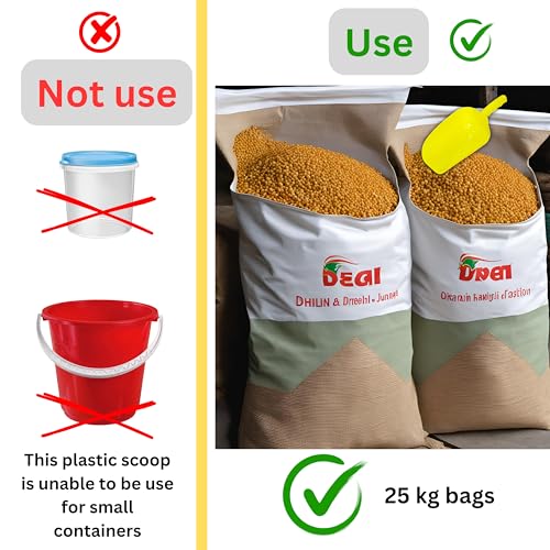 Image of 1kg Capacity Plastic Scoop, Multipurpose Big Size Flour Scoop - Red Material for Kirana Stores, Ideal for Shopkeepers, Manufacturers - Multiple Colors Available