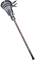 CAKLOR Complete Junior Lacrosse Stick Red/Black - Aluminum Shaft, Soft Head for Beginners Ball Control