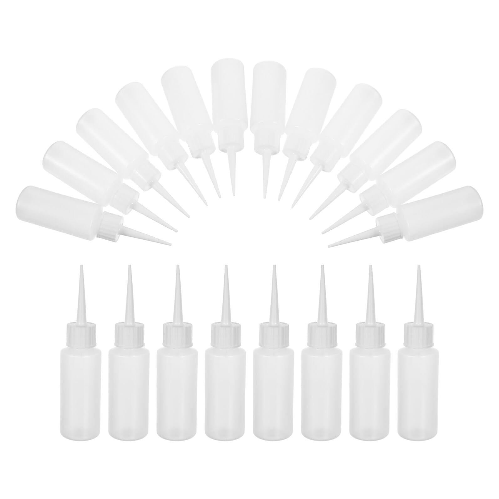 NOLITOY Botellas Aplicadoras de Plástico Exprimibles Transparentes con Punta de Precisión 100 Unidades Frascos Cuentagotas Vacíos para Pegamento y Lechada Ideales para Manualidades y