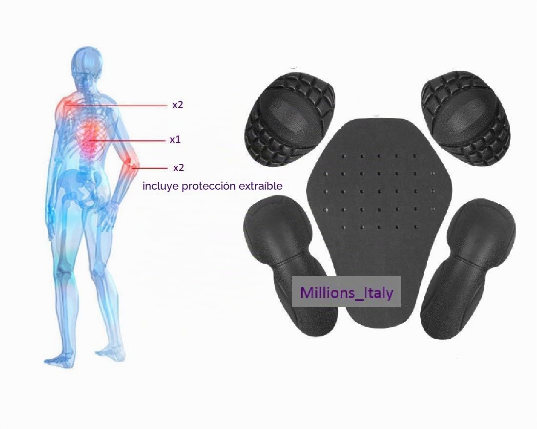 Chaqueta reflectante para moto con protección extraíble, transpirable, impermeable, alta visibilidad nocturna