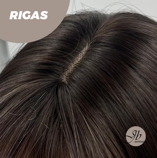 Miniatura 5 de RIGAS Shatush - Peluca ondulada de 20 pulgadas con flequillo, color morado lila para usar y llevar, sin pegamento, para fiesta, Halloween, cosplay,