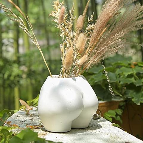 FROZZUR Lower Body Pot, Female Body Shaped Flower Planter with Drainage Holes, Resin Plant Pot, Sculpture Decor, Modern Boho Cute Chic Butt Planter for Indoor or Outdoor Plants Cover