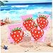 Peosaard Swimming Armband for Kid Inflatable Swimming Arm Band Cute Float Armband Swim Training Aid Aged 3-6 1Pair Strawberry, Swimming Float Armbands