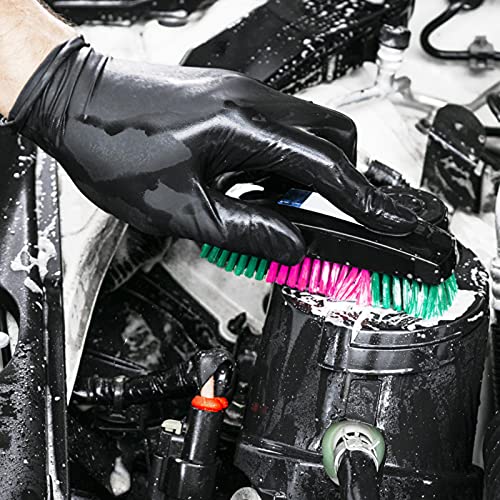 Wostar Black Disposable Nitrile Gloves Medium 4 Mil 100Pcs Powder Latex Free Non-Sterile Exam Gloves #TOP7