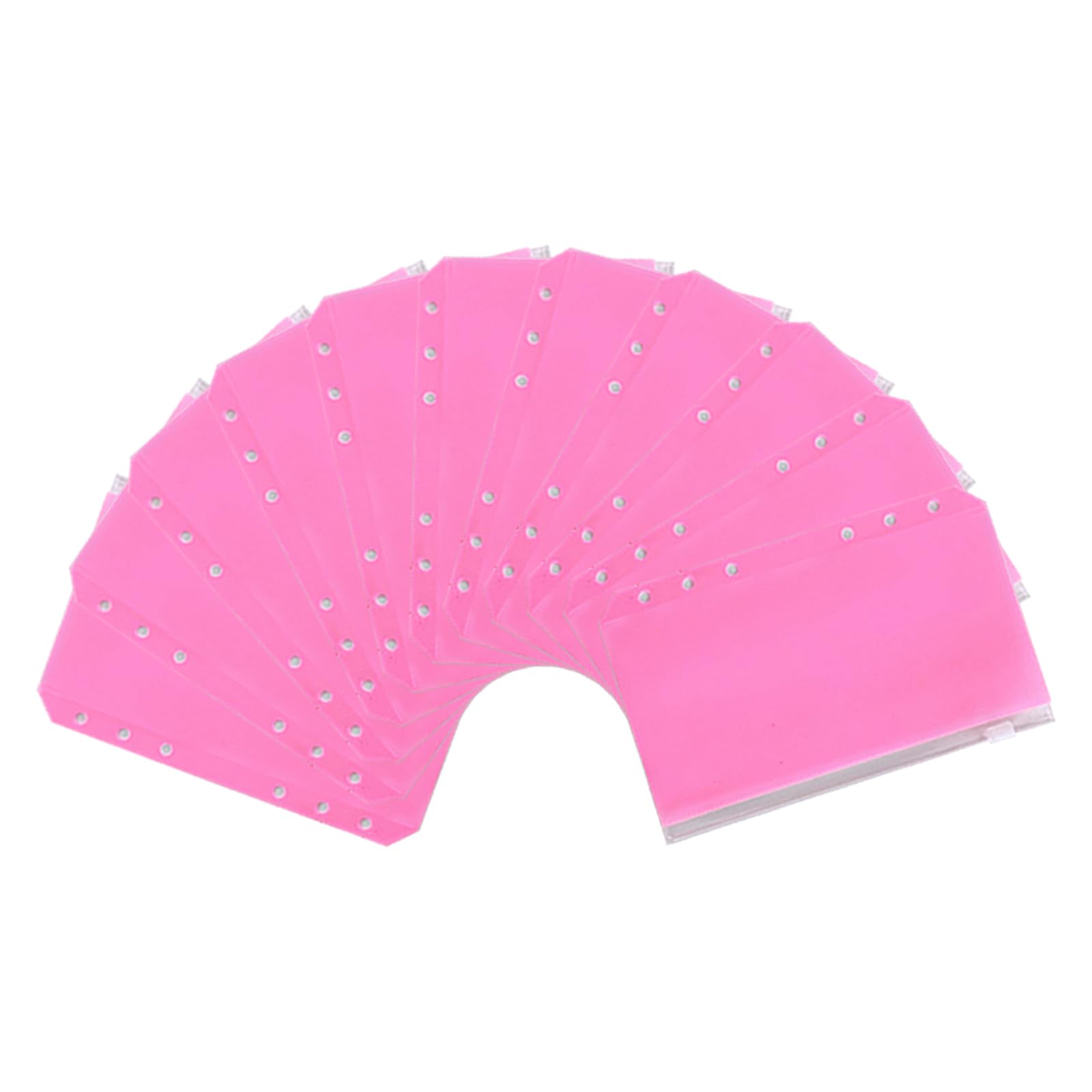 QiXin 30pcs Pink Binder Pockets 6 Holes Zipper Folders PVC Card Loose Leaf Bags Cash Envelopes for Budgeting Binder โ image 1
