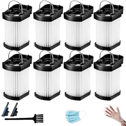 Image of NKA 8-Pack XFFWV400 HEPA Filter for Shark Wandvac Power Pet, Washable