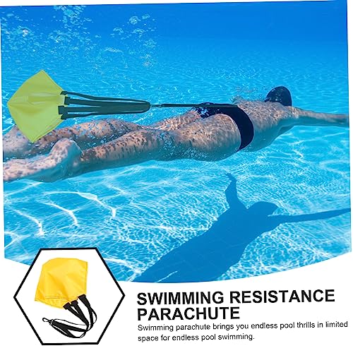 Paracaídas de resistencia para natación Luxshiny amarillo para adultos y adolescentes miniatura 5