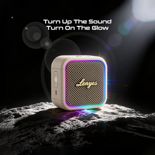 Image of Lenyes S890 Portable Speaker | 15W Power | RGB Dynamic Lights | IP66 Waterproof | Bluetooth 5.3 | 2600mAh Battery | Type-C Fast Charging | Lenyes Audio App Connectivity | Washable Silicone Shell