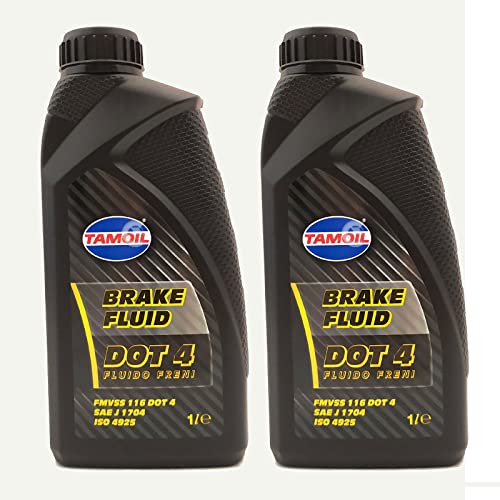 TAMOIL Liquido Freni DOT 4 ISO 4925 2 Litri per Freni a Disco e Freni a Tamburo