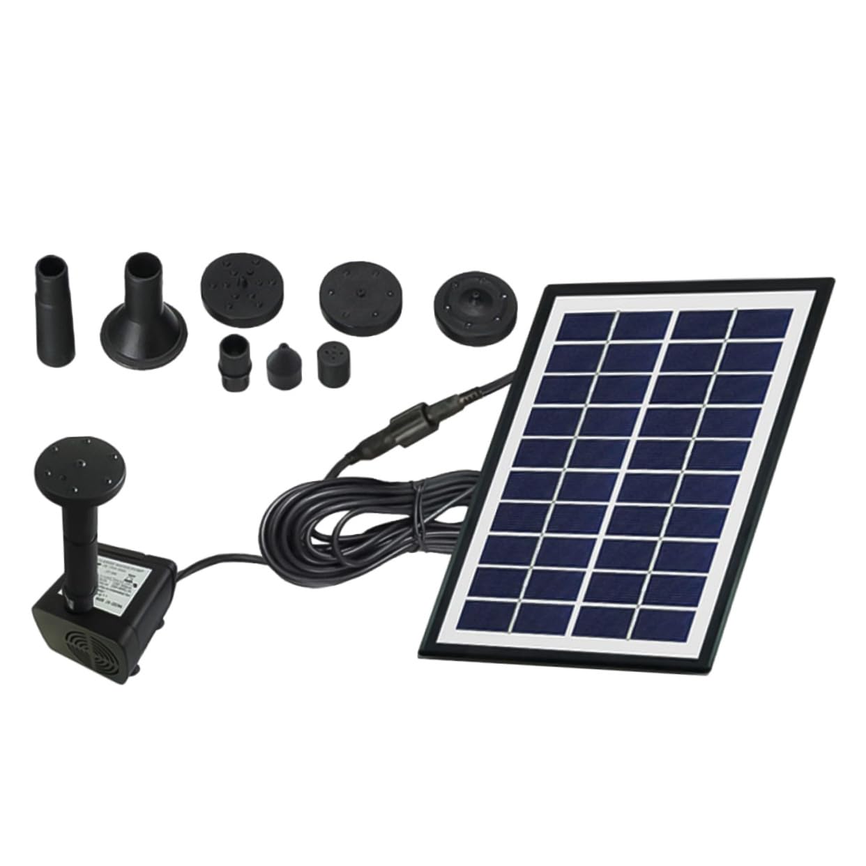 GANAZONO Fuente Solar Flotante para Jardín Bomba de Agua y Ecológica Diseño para Estanques y Baños de Pájaros Aeración Natural para Peces sin Baterías Cables Resistente para Exteriores